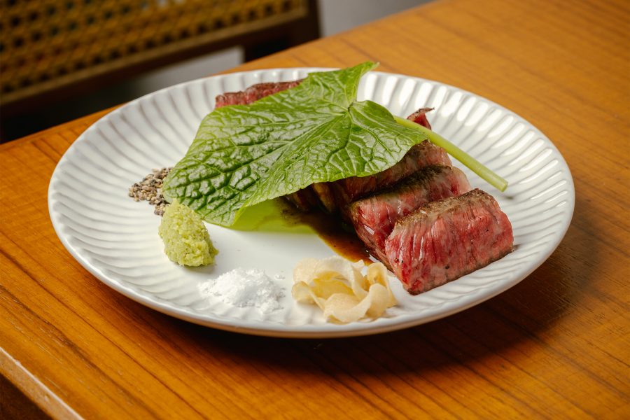 An appetising wagyu steak.